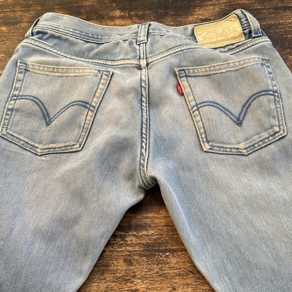 Rare vintage Levi’s 511 faded perfectly distressed jeans size 34 unisex straight - Picture 10 of 17